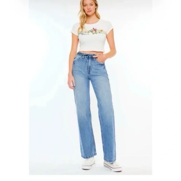 KANCAN Ultra Hi Rise 90’s Wide Leg Jeans - Picture 2 of 10